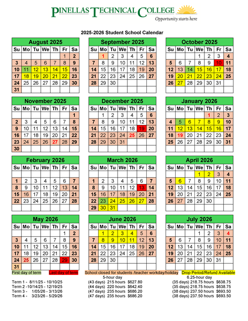 2025-26 PTC Calendar